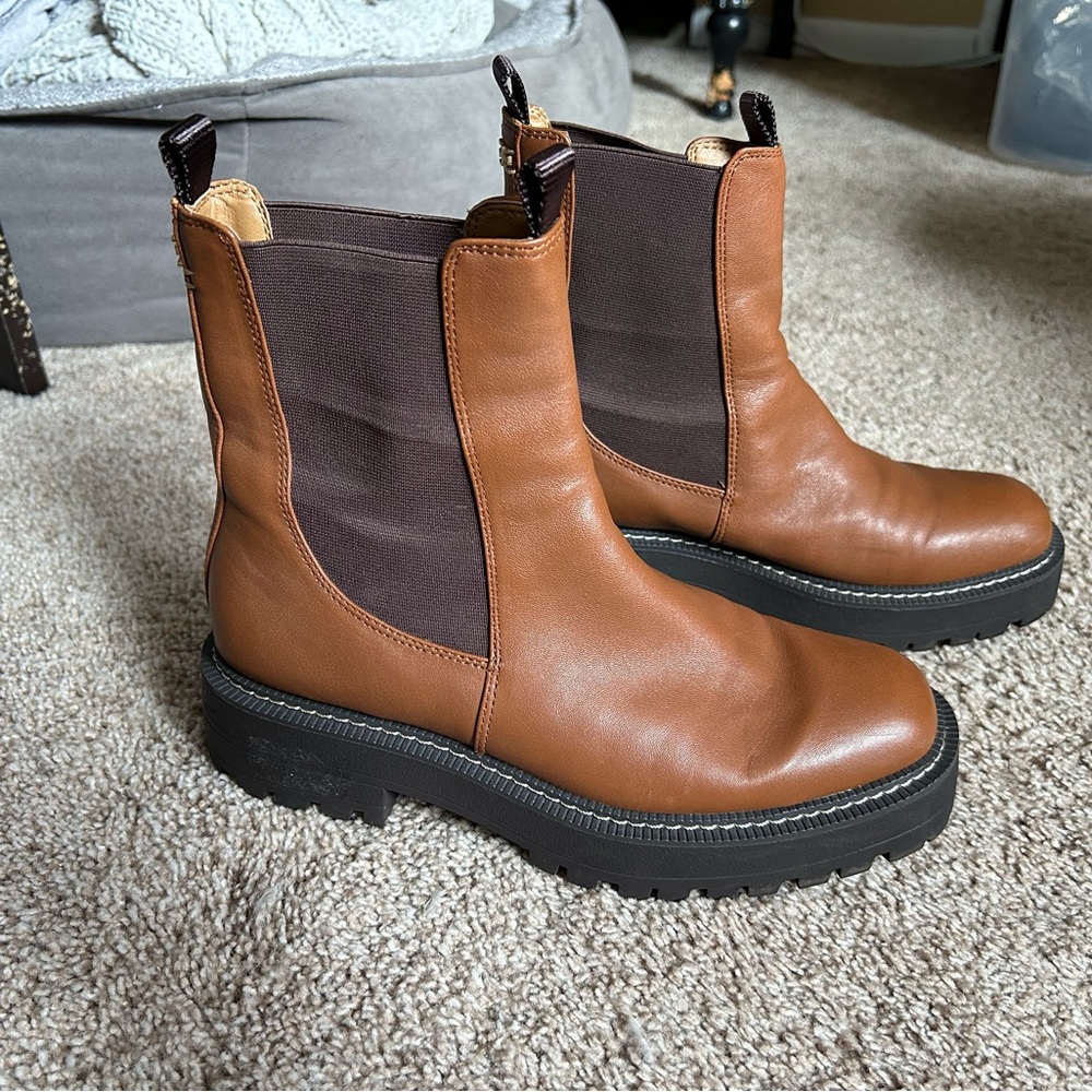 Sam Edelman brown Chelsea boots